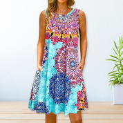 Boho zomerjurk met kleurrijke print - Mila