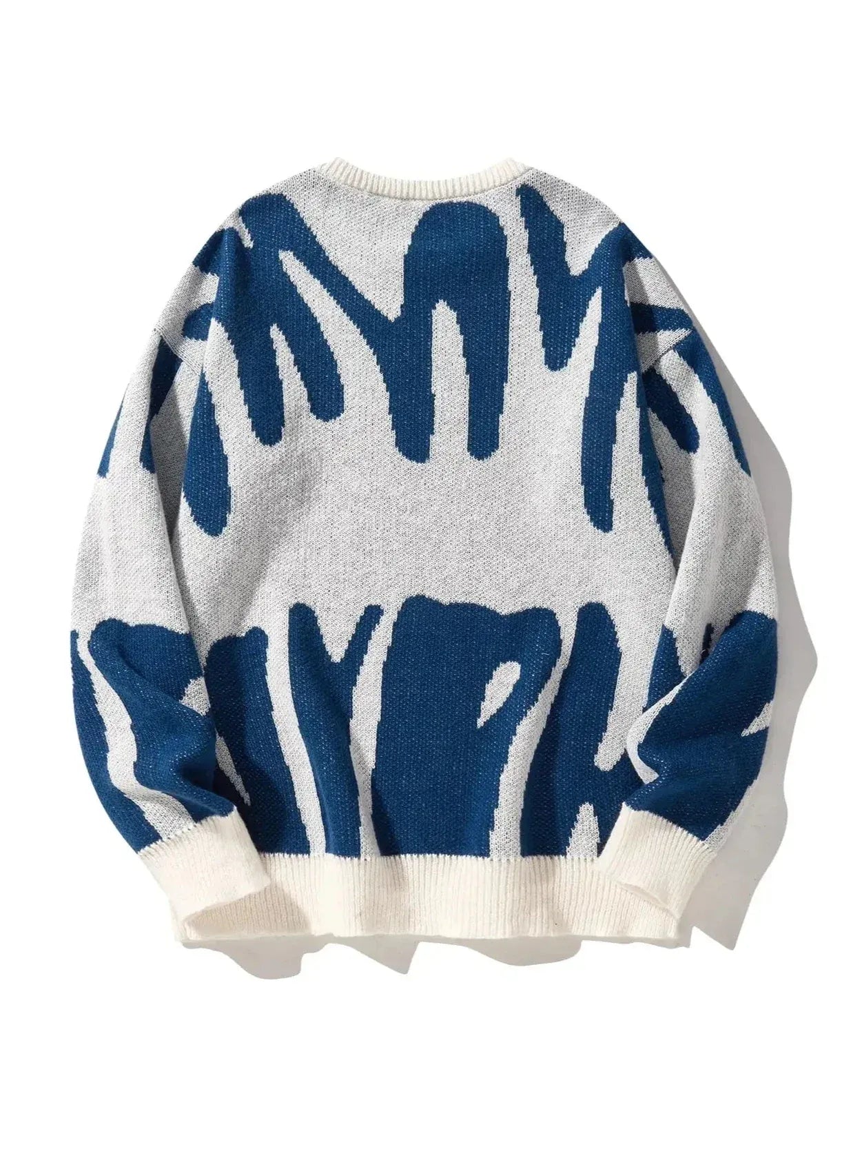 Abstracte gebreide trui met grafisch patroon – Isaline