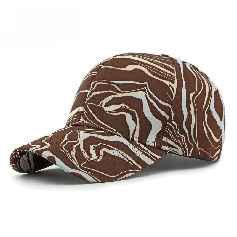 Abstracte print cap dames – Sandrift