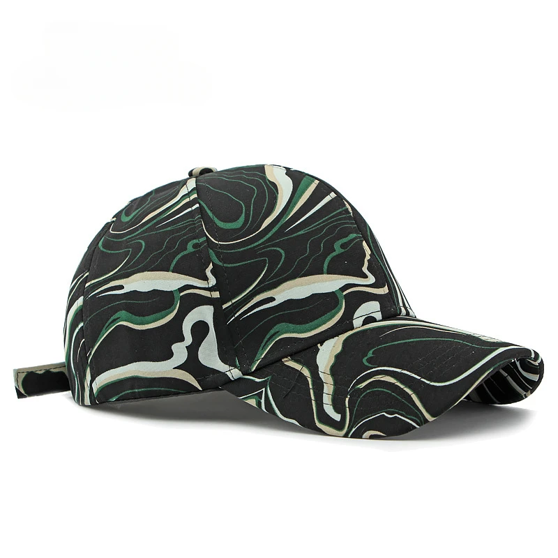 Abstracte print cap dames – Sandrift