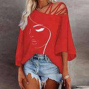 Artistieke off-shoulder top - Lotte