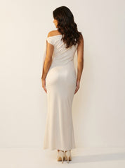 Asymmetrische avondjurk met strikdetail - Valentina