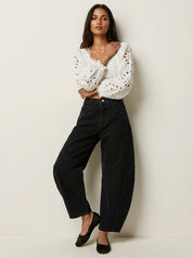 Baggy dames jeans met relaxte pasvorm