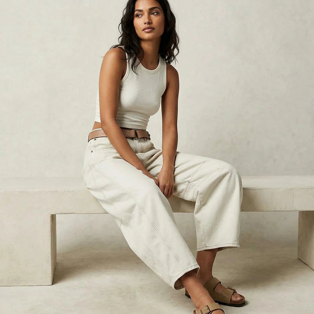 Baggy dames jeans met relaxte pasvorm
