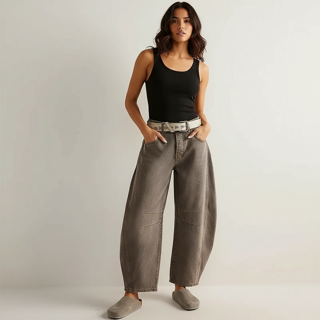 Baggy dames jeans met relaxte pasvorm
