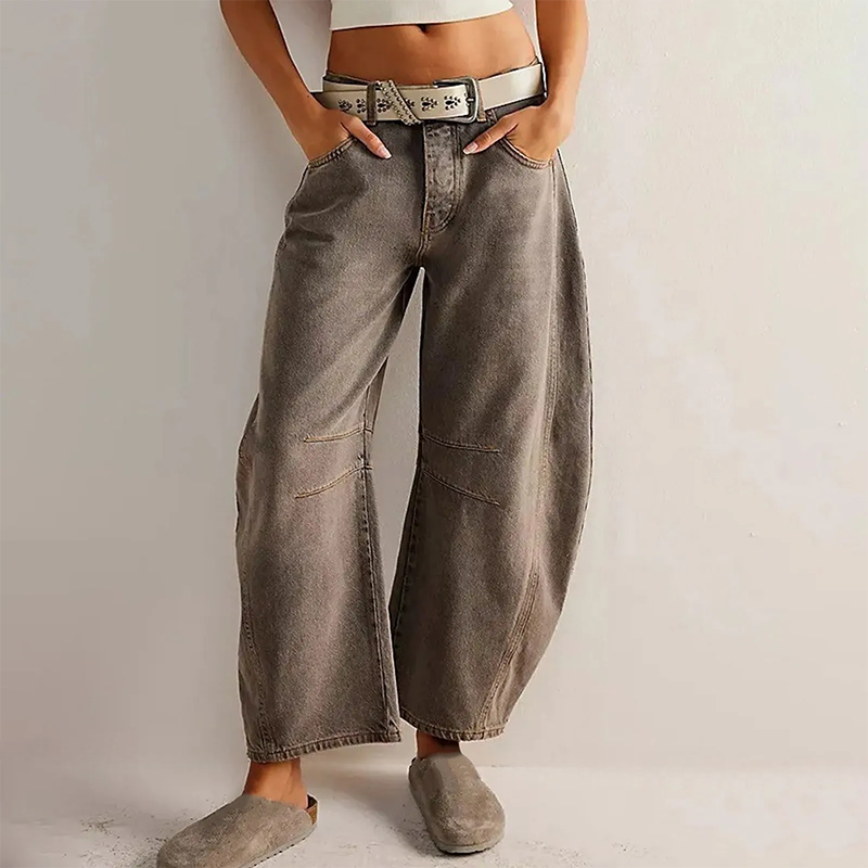 Baggy dames jeans met relaxte pasvorm