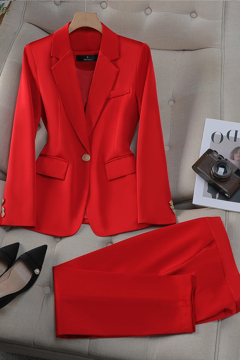 Blazer & pants set dames – elegant tweedelig pak