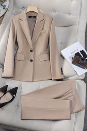 Blazer & pants set dames – elegant tweedelig pak