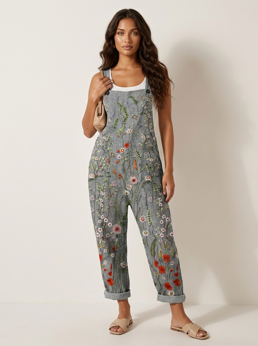 Bloemen tuinbroek jumpsuit - Flora