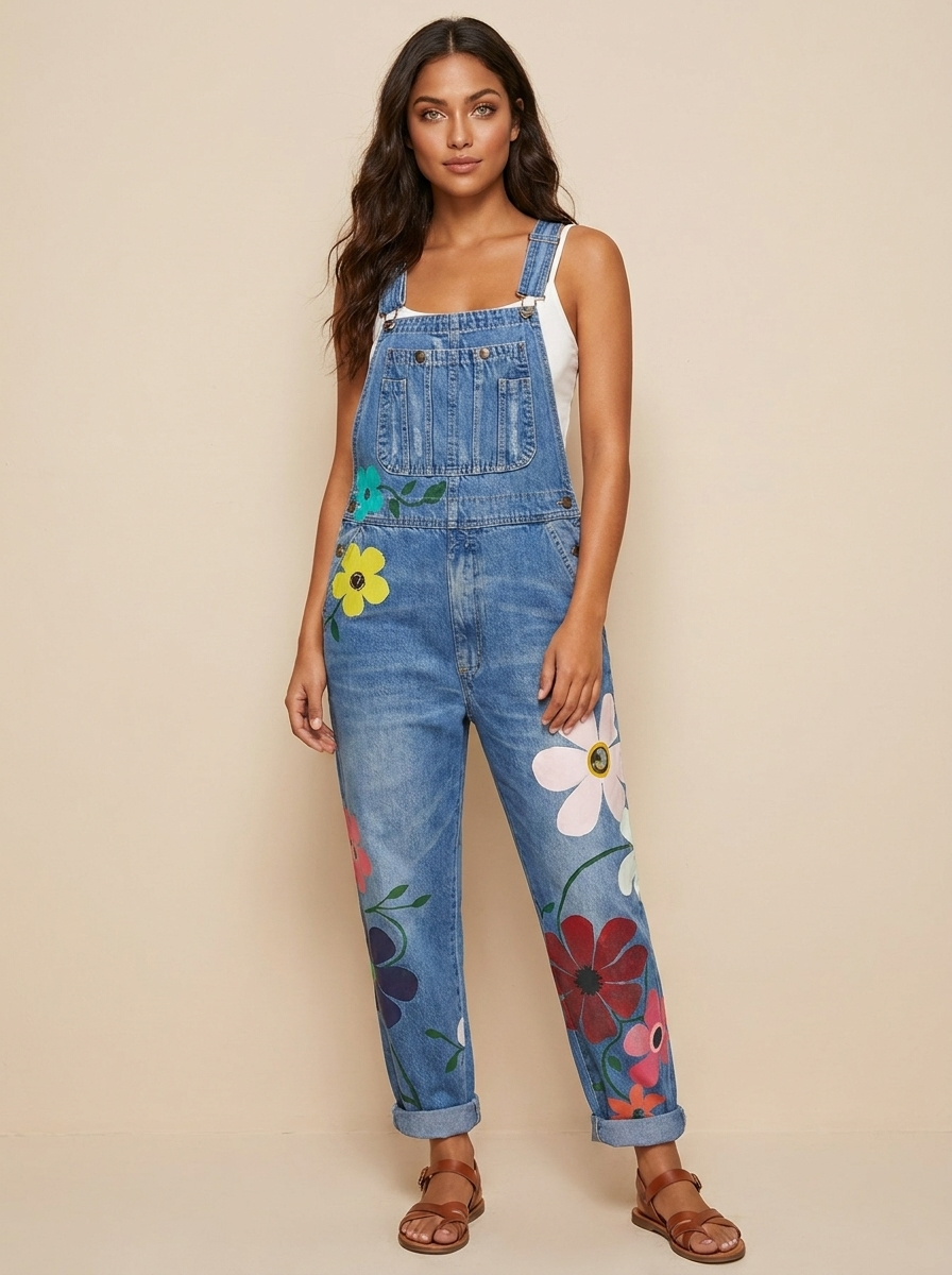 Bloemen tuinbroek jumpsuit - Rosie