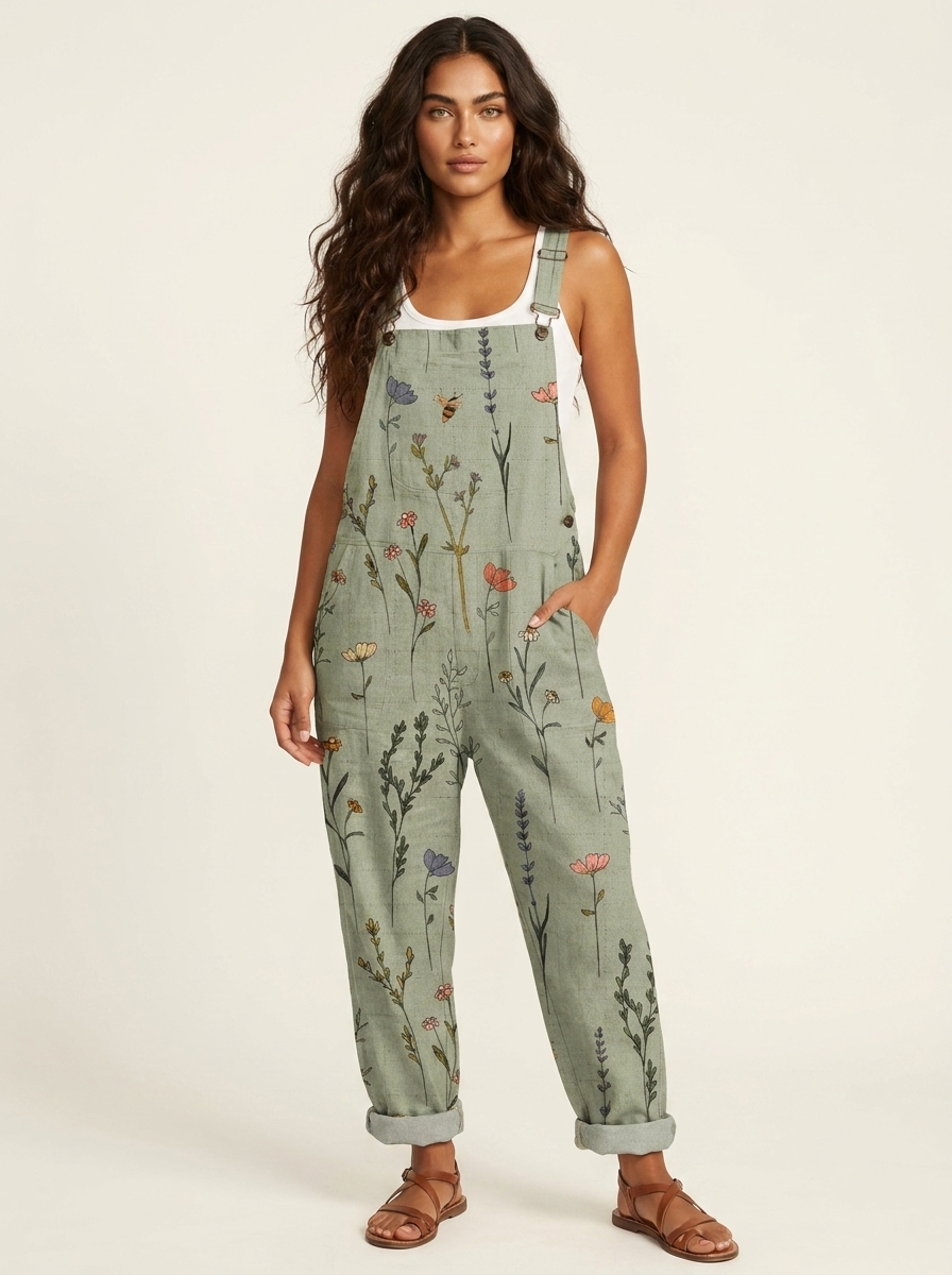 Bloemenprint tuinbroek dames - Mila