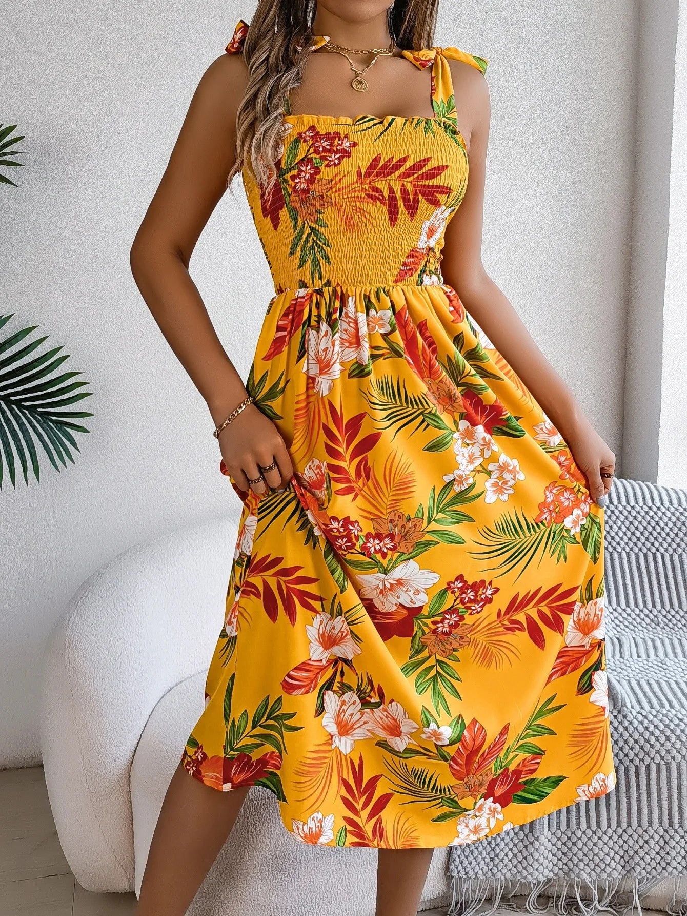 Bloemenprint dames zomerjurk – Capri