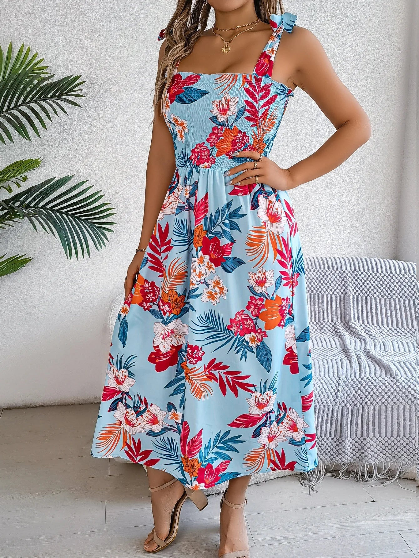 Bloemenprint dames zomerjurk – Capri