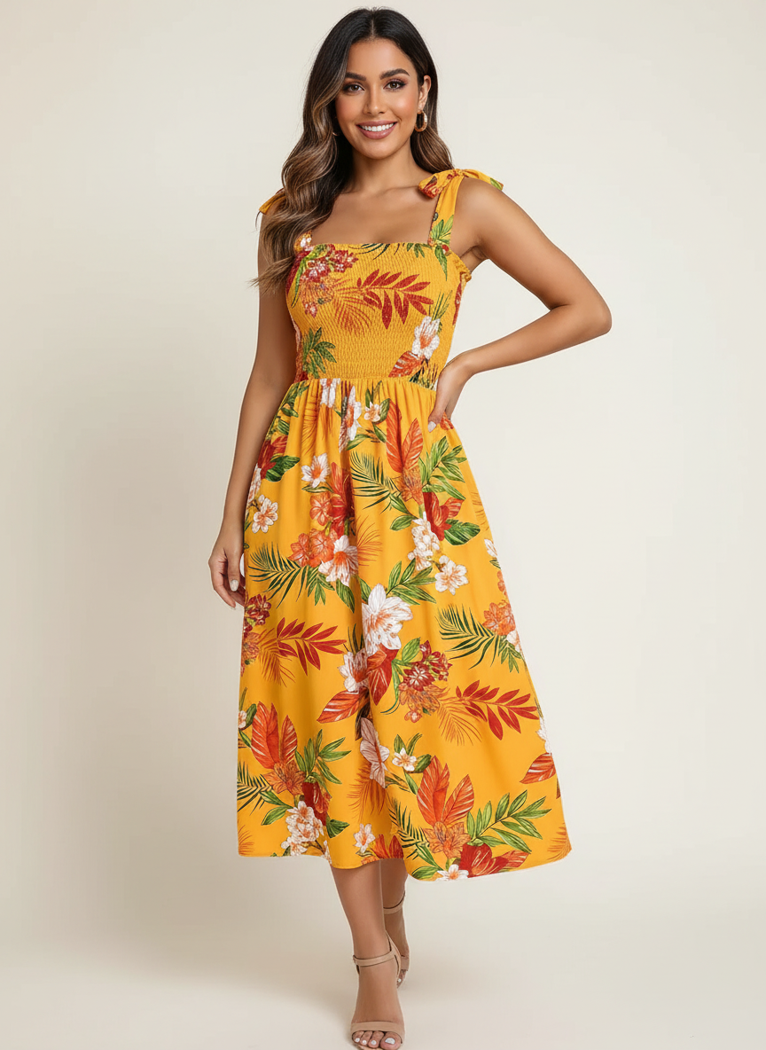Bloemenprint dames zomerjurk – Capri
