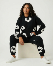 Bloemenprint trainingspak – unisex hoodie & jogger