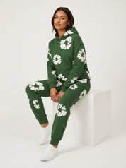 Bloemenprint trainingspak – unisex hoodie & jogger