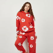 Bloemenprint trainingspak – unisex hoodie & jogger