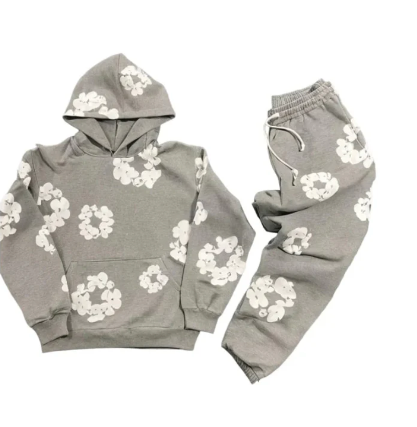 Bloemenprint trainingspak – unisex hoodie & jogger
