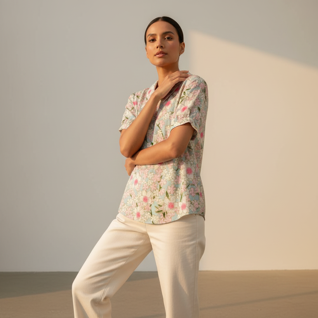 elegante damesblouse met romantische en tijdloze uitstraling.