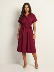 Blousejurk met tailleceintuur - Sophie