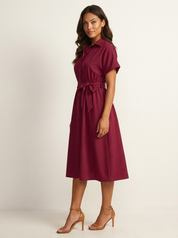 Blousejurk met tailleceintuur - Sophie