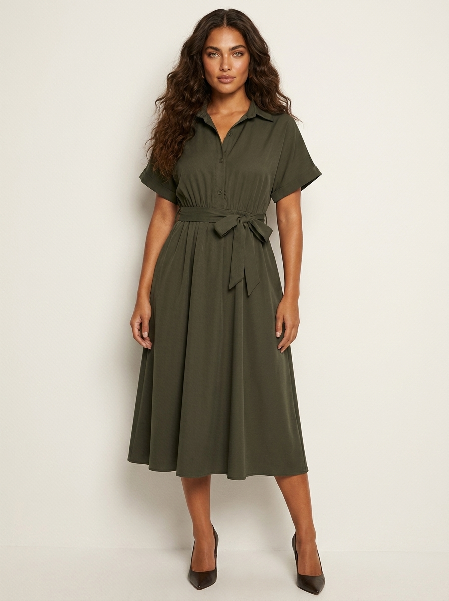 Blousejurk met tailleceintuur - Sophie