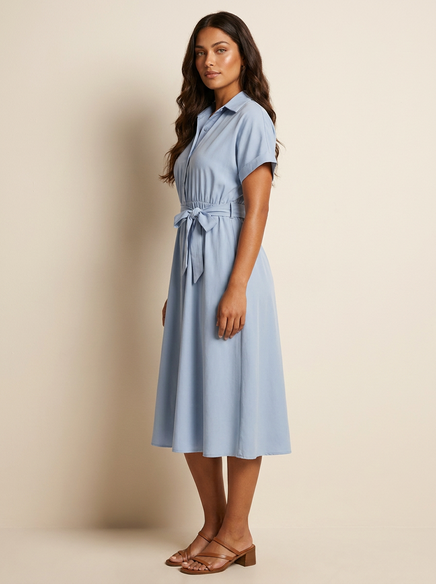Blousejurk met tailleceintuur - Sophie