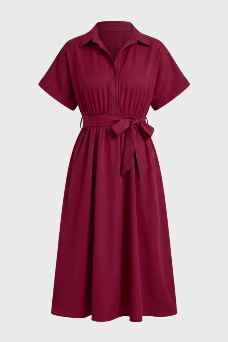 Blousejurk met tailleceintuur - Sophie