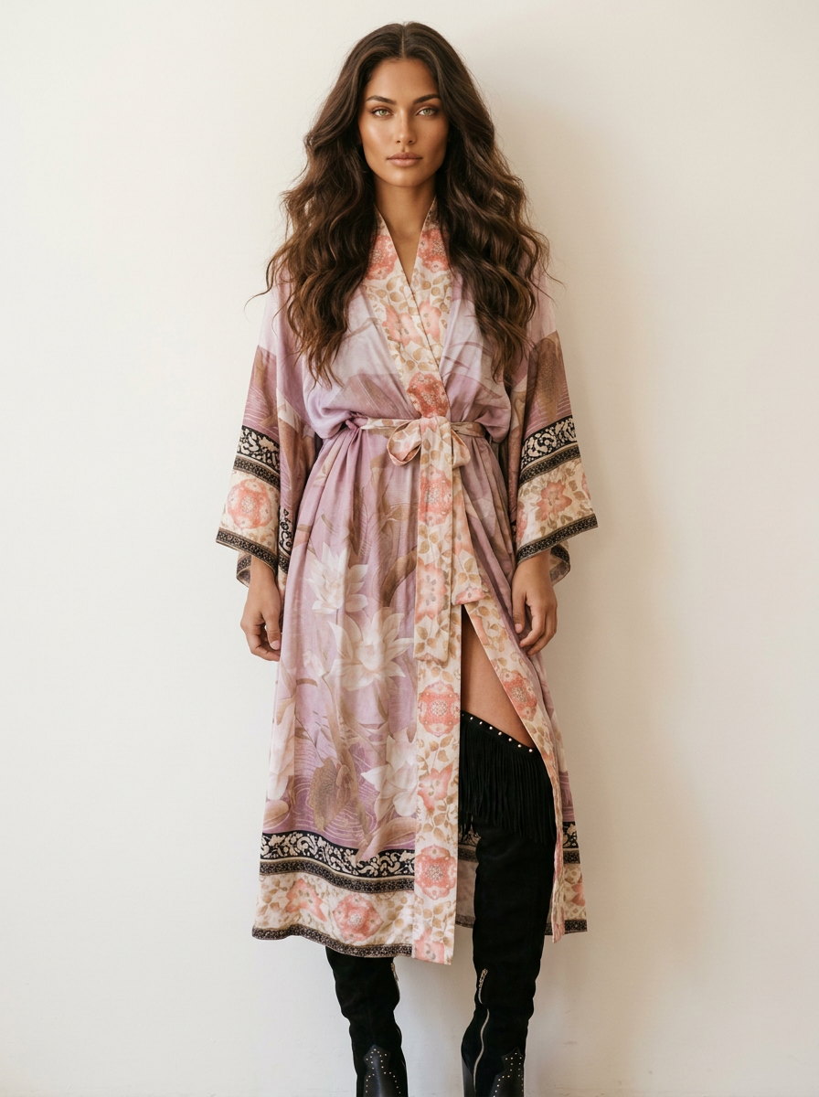 Bohemian bloemen kimono - Isla