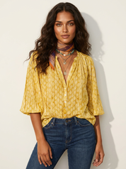 Bohemian blouse met subtiele print - Luna