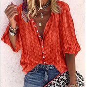 Bohemian blouse met subtiele print - Luna