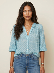 Bohemian blouse met subtiele print - Luna