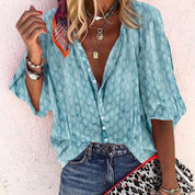 Bohemian blouse met subtiele print - Luna