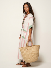 Bohemian maxi jurk met V-hals - Estelle