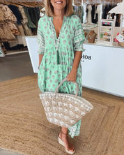 Bohemian maxi jurk met kwastdetail - Luna