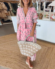 Bohemian maxi jurk met kwastdetail - Luna