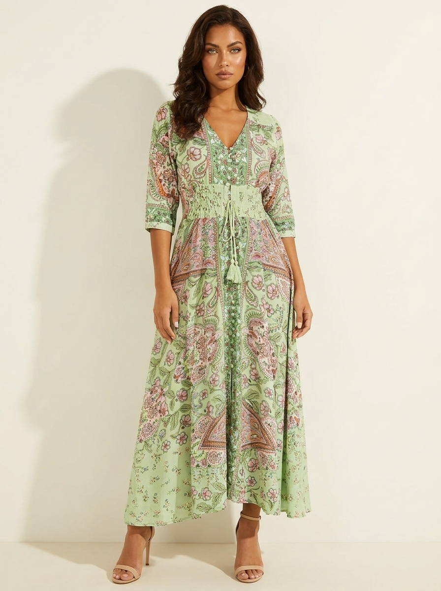 Bohemian maxi jurk met paisley print - Luna