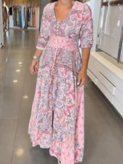 Bohemian maxi jurk met paisley print - Luna