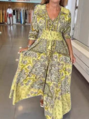 Bohemian maxi jurk met paisley print - Luna