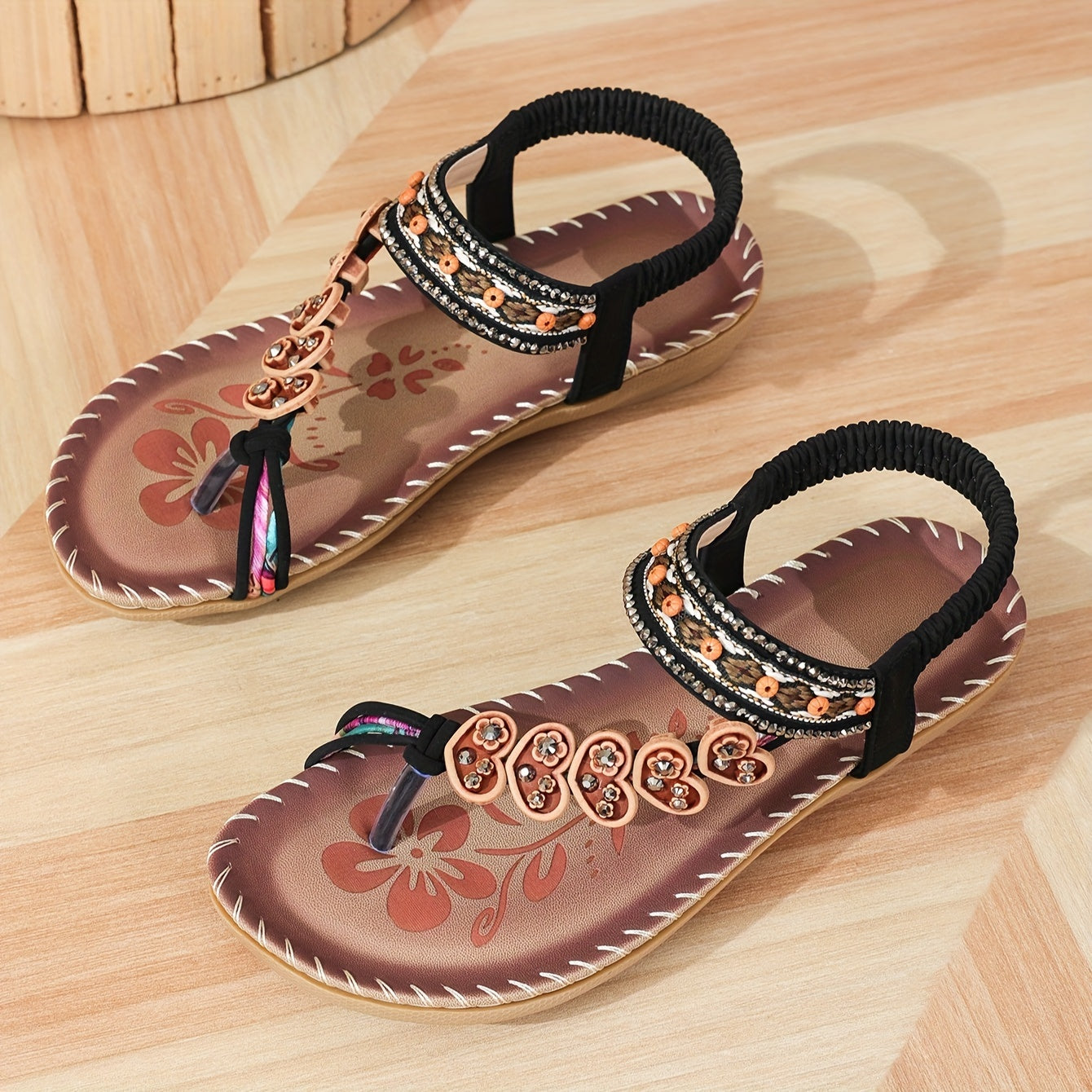 Bohemian sandalen met kralendetails - Maya