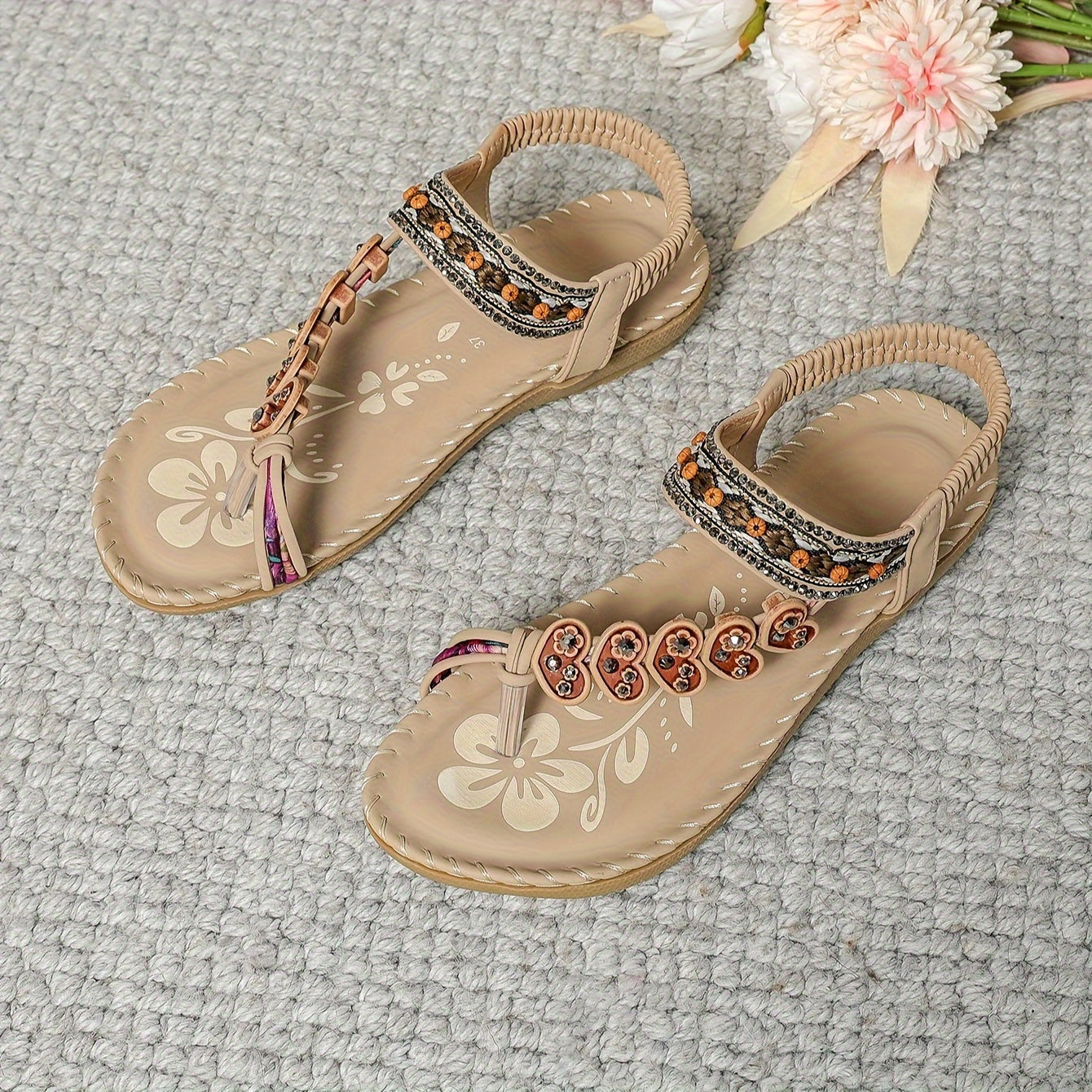 Bohemian sandalen met kralendetails - Maya