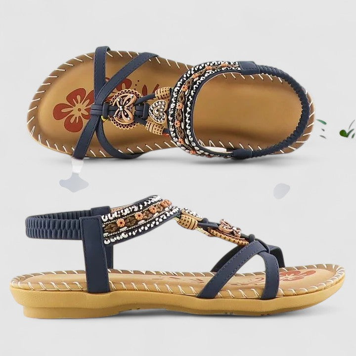 Bohemian sandals with decorative details - Katrijn