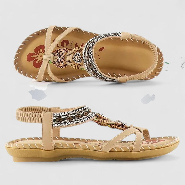 Bohemian sandals with decorative details - Katrijn