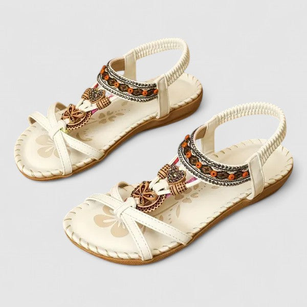 Bohemian sandals with decorative details - Katrijn