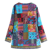 Bohemian dames vest met kleurrijk patchwork - Zaria