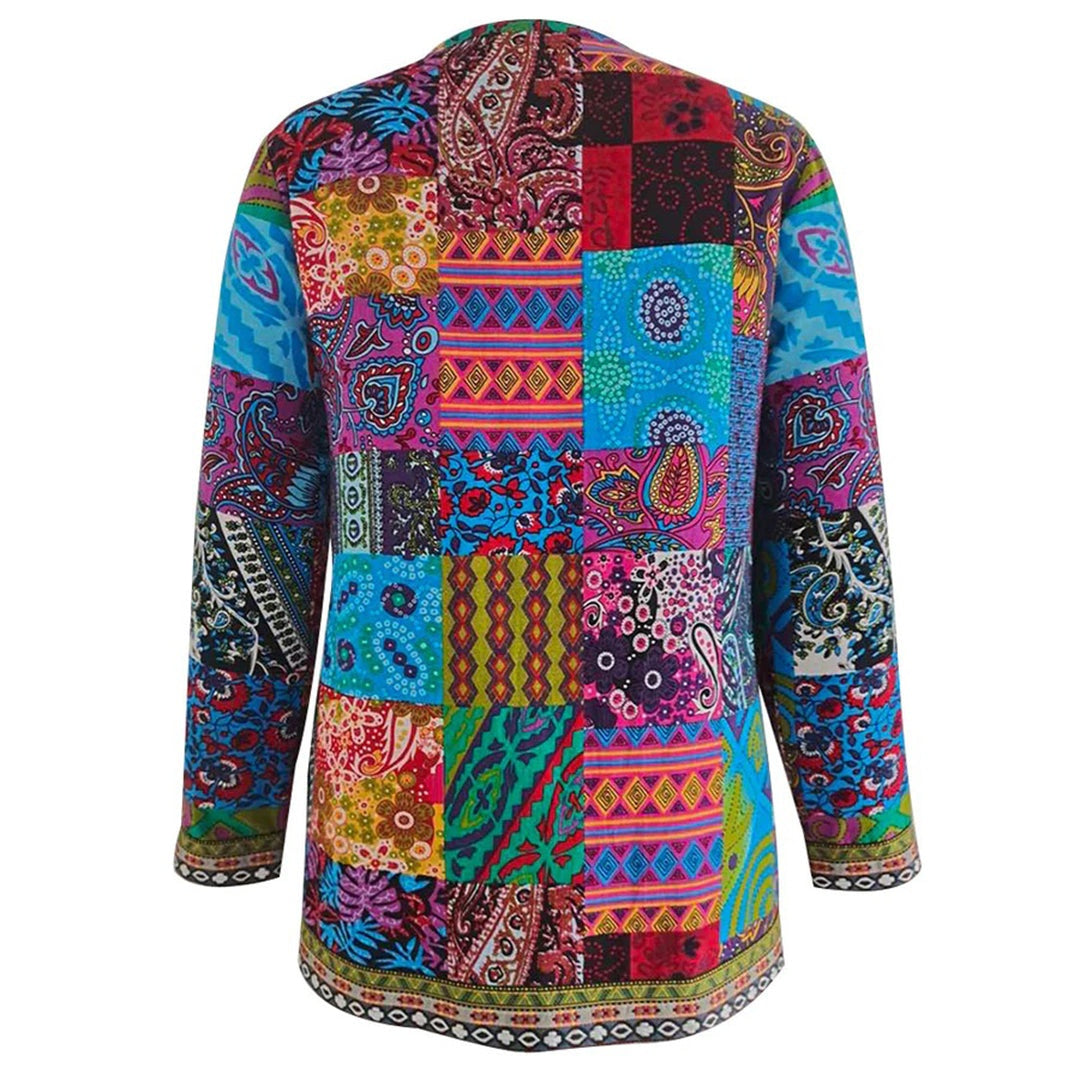 Bohemian dames vest met kleurrijk patchwork - Zaria