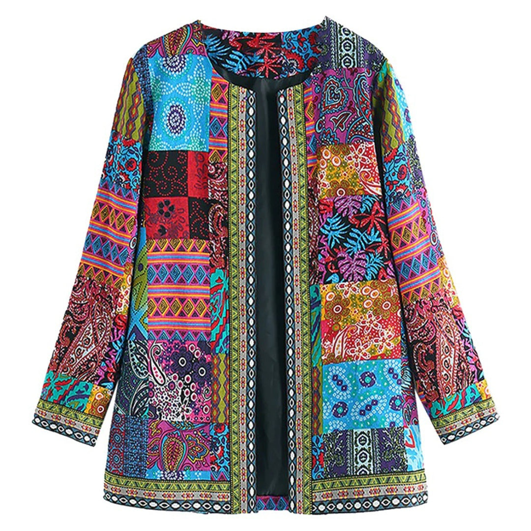 Bohemian dames vest met kleurrijk patchwork - Zaria