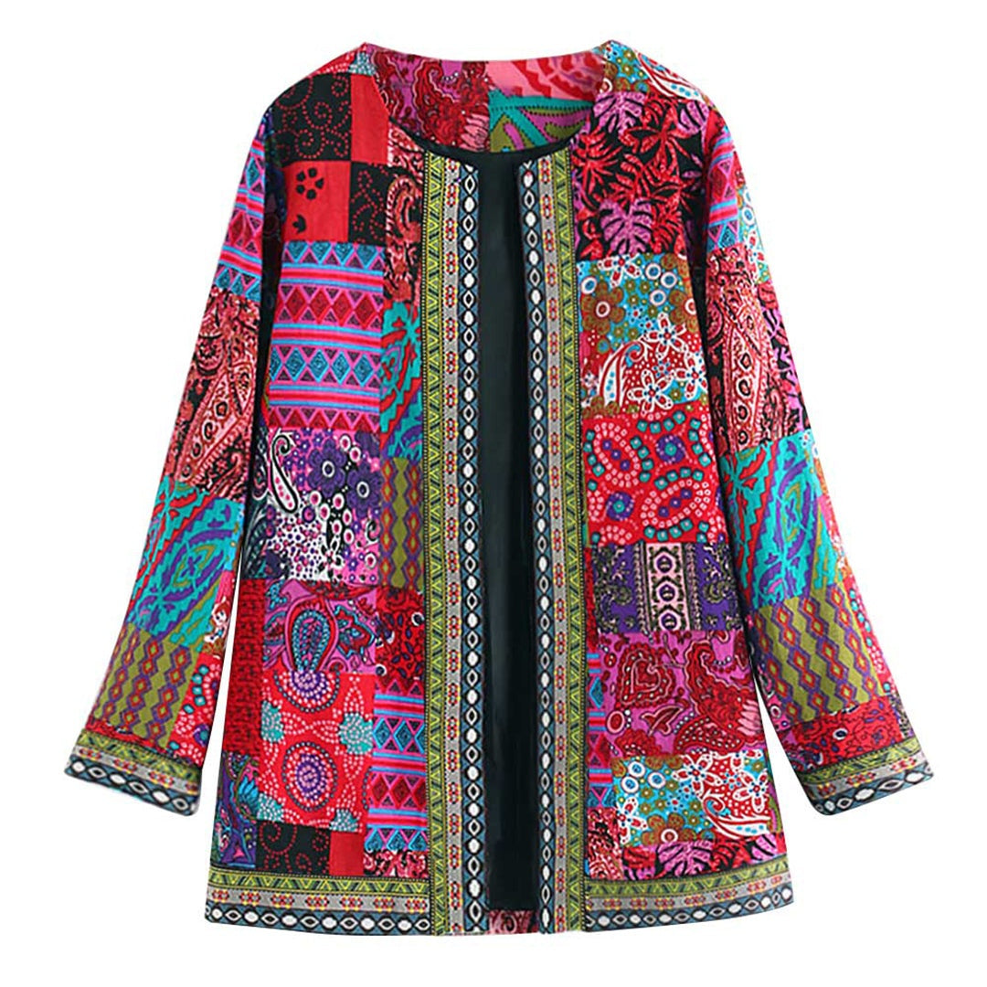 Bohemian dames vest met kleurrijk patchwork - Zaria