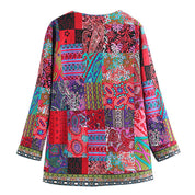 Bohemian dames vest met kleurrijk patchwork - Zaria