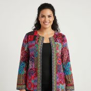 Bohemian dames vest met kleurrijk patchwork - Zaria